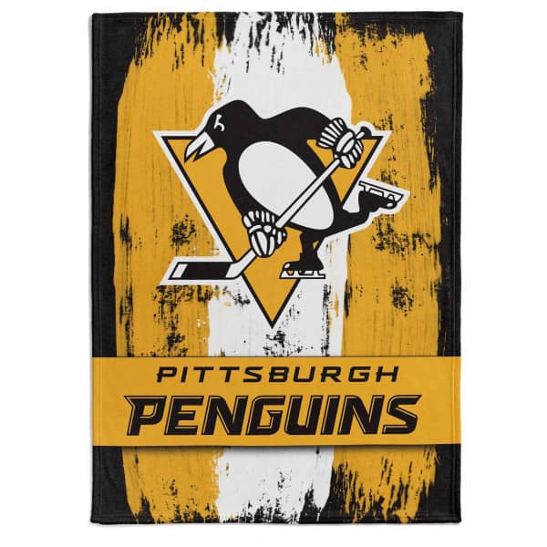 Pittsburgh Penguins Brush Fleece NHL Blanket