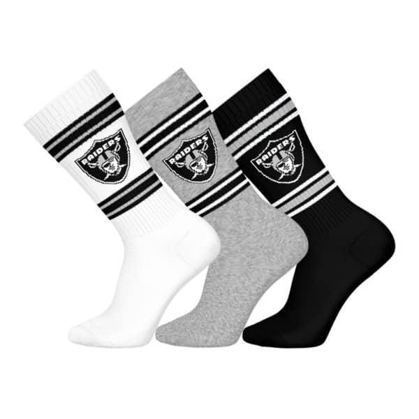 Las Vegas Raiders Team Set NFL Crew Socks (3-Pack)