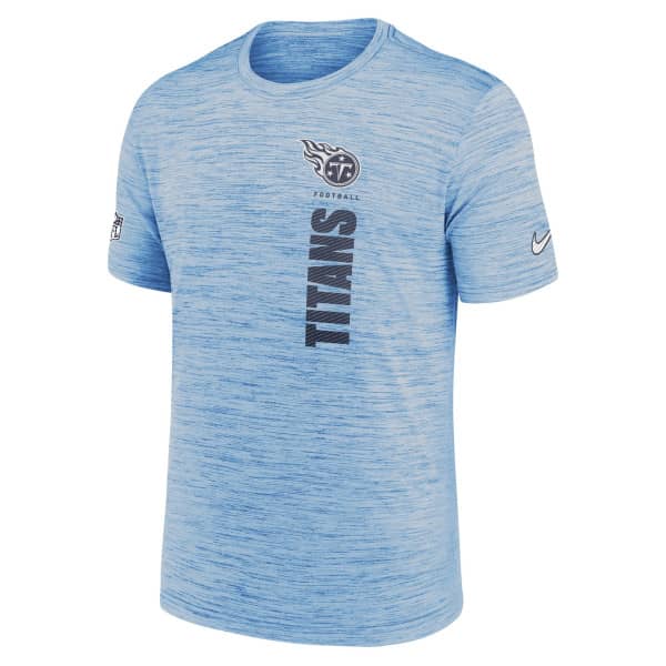 Tennessee Titans 2024 NFL Sideline Nike Velocity Performance T-Shirt Blue