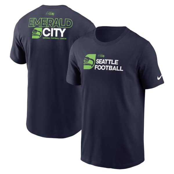 Seattle Seahawks Team Slogan Nike Essential NFL T-Shirt Navy