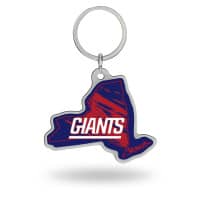 New York Giants State Shaped NFL Key Ring