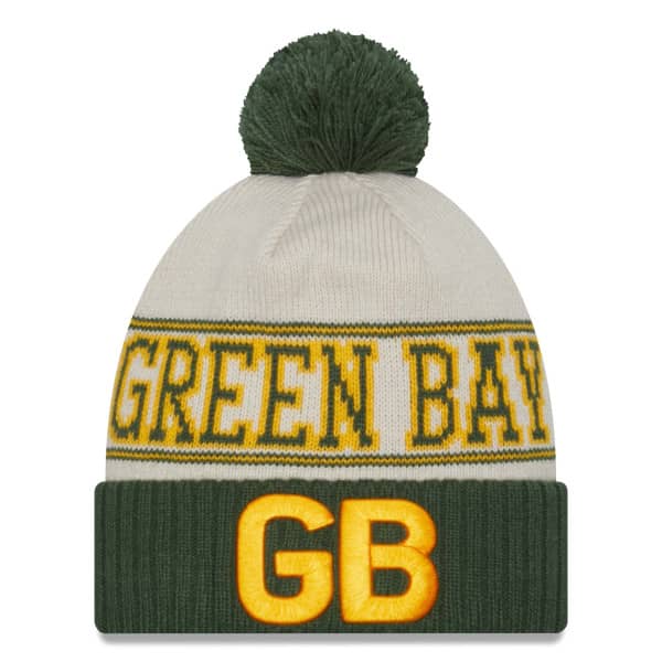 Green Bay Packers Historic 2023 NFL Sideline New Era Sport Knit Wintermütze