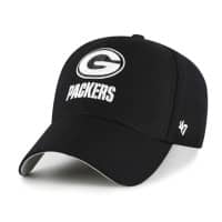 Green Bay Packers Black & White '47 MVP Adjustable NFL Cap Black