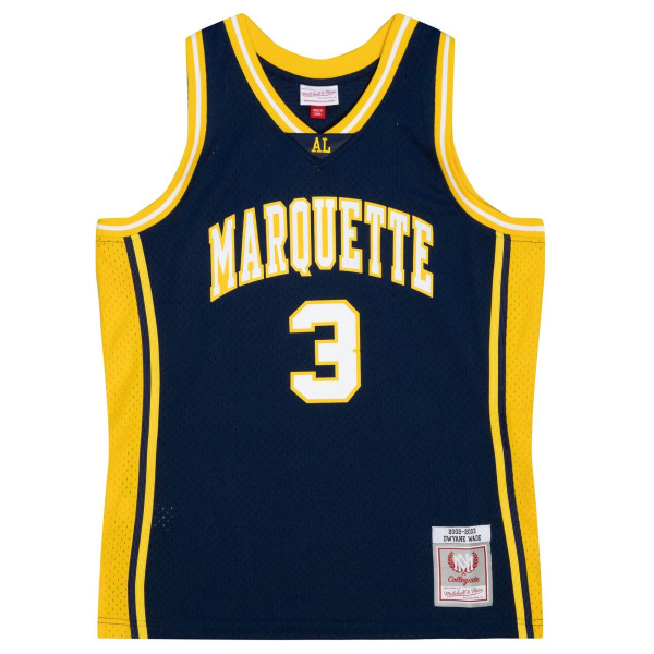 Dwyane Wade #3 Marquette University 2002-03 Mitchell & Ness Swingman NCAA Trikot Navy