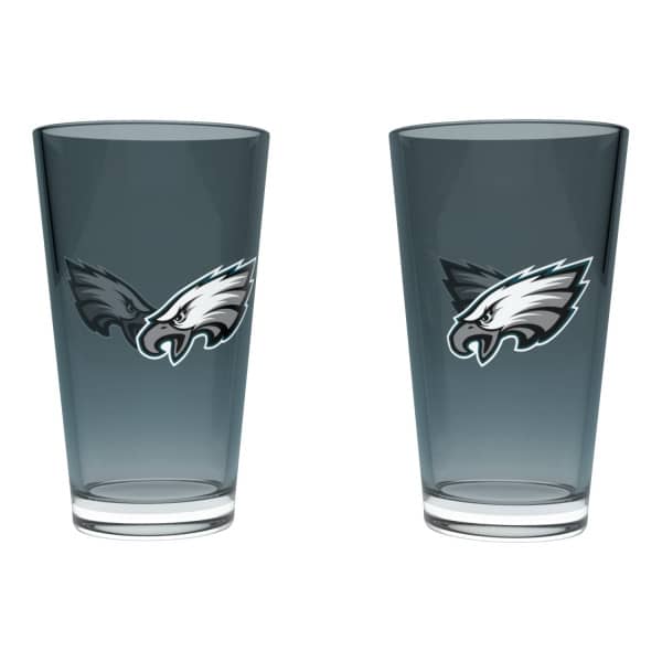 Philadelphia Eagles Team Color NFL Pint Glass Set (2-Piece)
