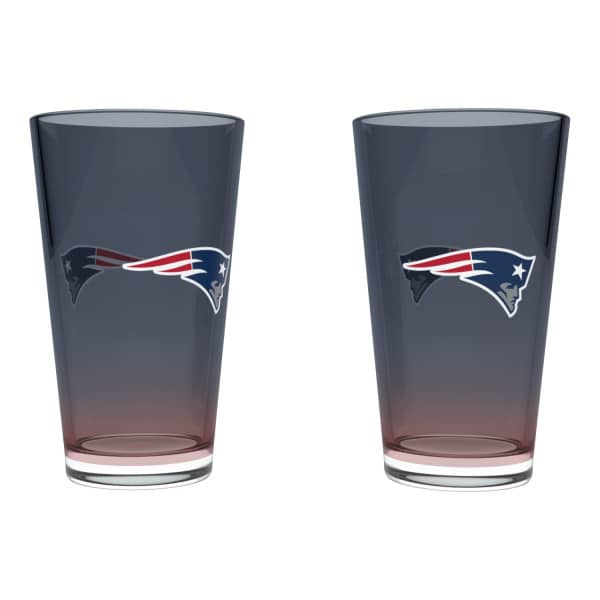 New England Patriots Team Color NFL Pint Gläser Set (2 Stk.)