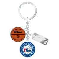 Philadelphia 76ers NBA Charm Key Ring