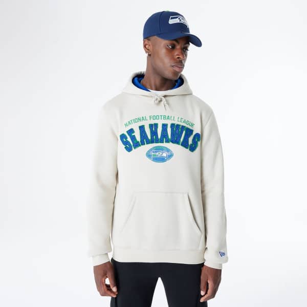 Seattle Seahawks Historic 2024 New Era 3rd Down NFL Hoodie Stone