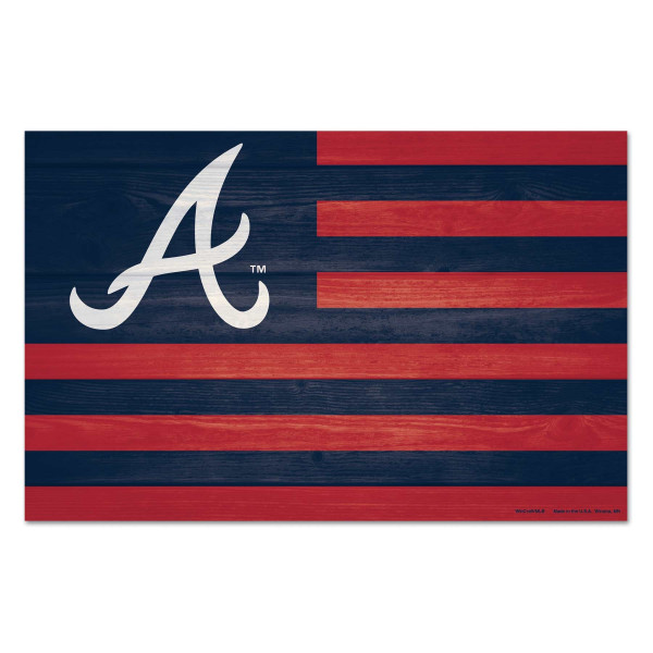 Atlanta Braves MLB Americana Holzschild