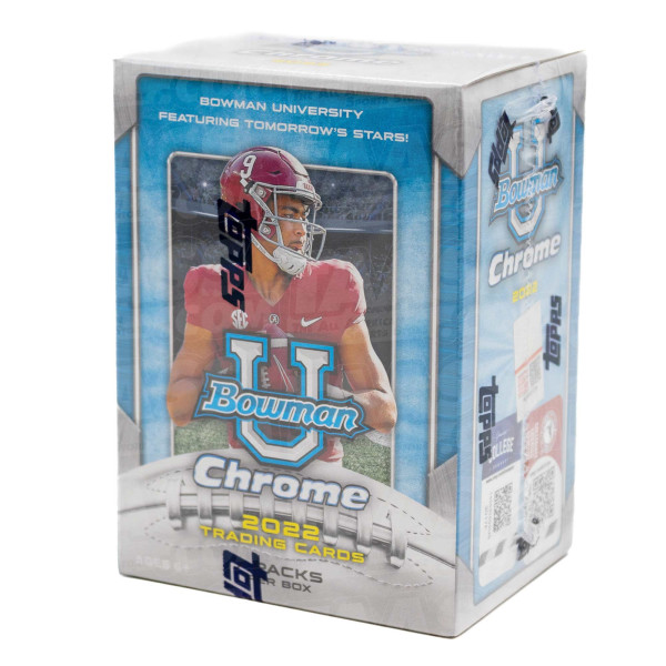 2022 Bowman Chrome University Football NCAA Blaster Box