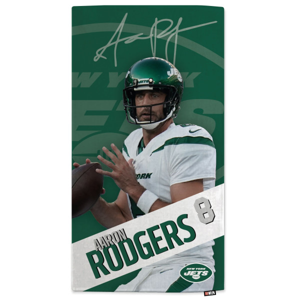 Aaron Rodgers New York Jets NFL Beach Towel