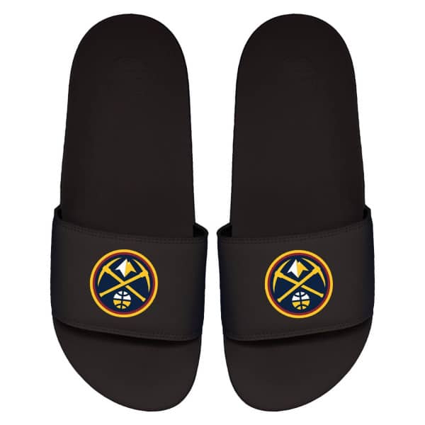 Denver Nuggets Primary Logo ISlide NBA Gel Slides Black