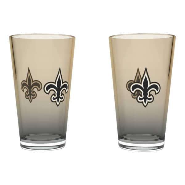 New Orleans Saints Team Color NFL Pint Glass Set (2-Piece)
