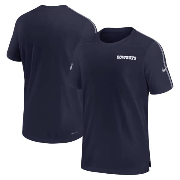 Dallas Cowboys 2024 NFL Sideline Nike Dri-FIT Coach UV Top Navy