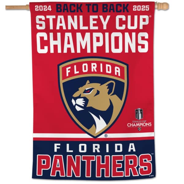 Florida Panthers 2025 Stanley Cup Champions Banner Flag
