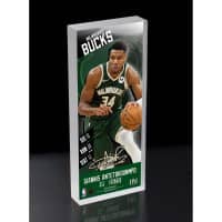 Giannis Antetokounmpo Milwaukee Bucks NBA Player Ticket 3D Block Art
