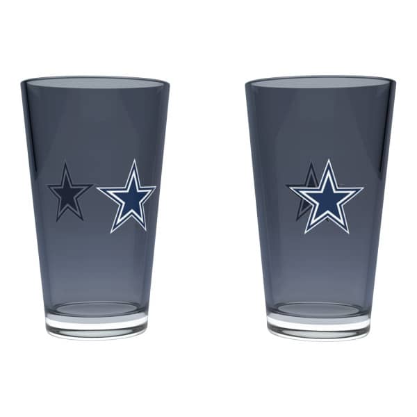 Dallas Cowboys Team Color NFL Pint Glass Set (2-Piece)