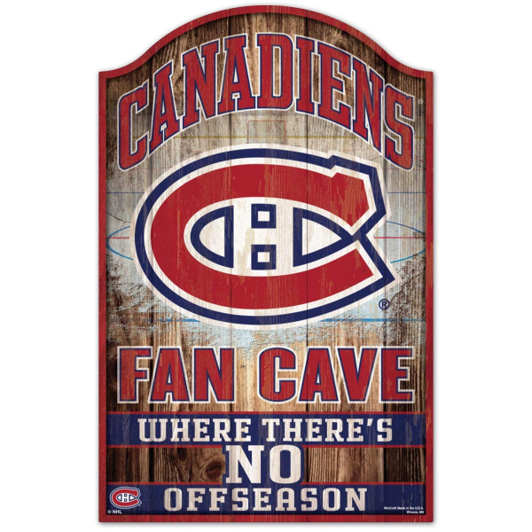 Montreal Canadiens WinCraft NHL Fan Cave Wood Sign