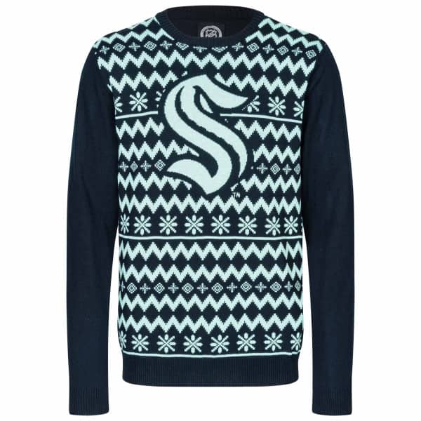 Seattle Kraken NHL Big Logo Ugly Christmas Sweater