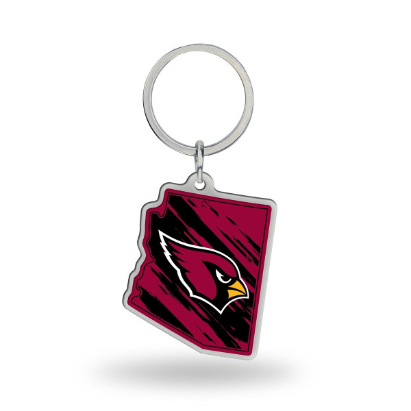 Arizona Cardinals State Shaped NFL Key Ring