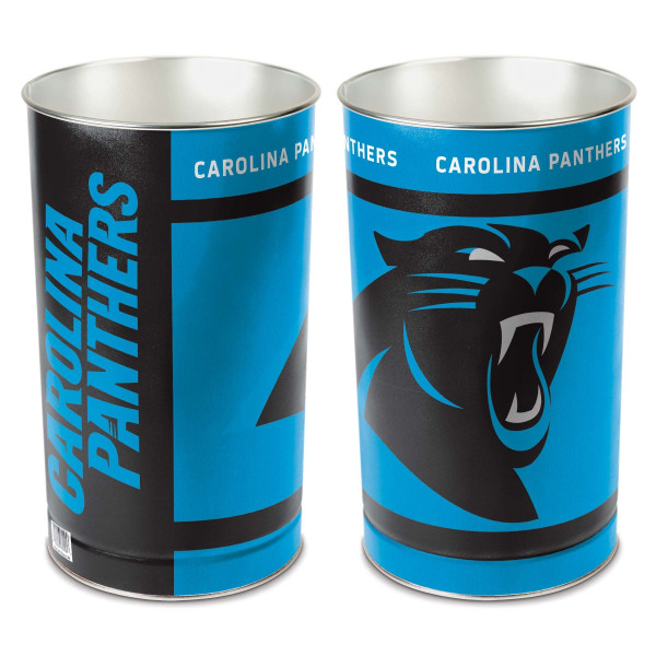 Carolina Panthers Metal NFL Wastebasket