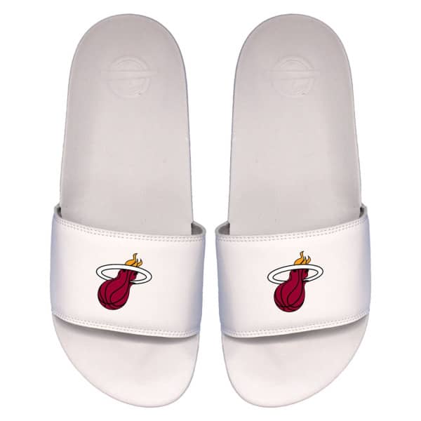 Miami Heat Primary Logo ISlide NBA Gel Slides White