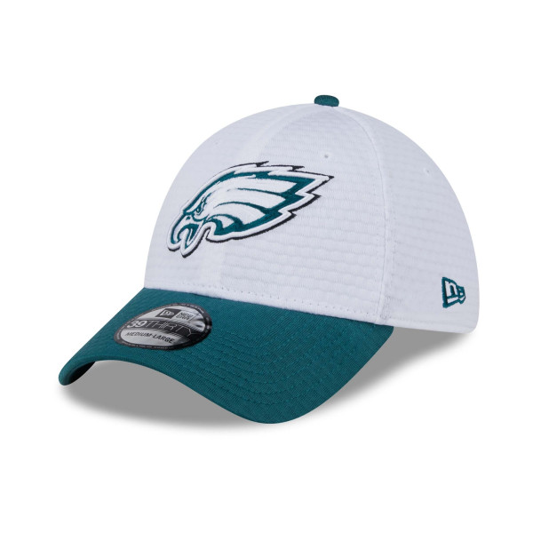 Philadelphia Eagles 2024 NFL Training Camp New Era 39THIRTY Flex Cap Weiß