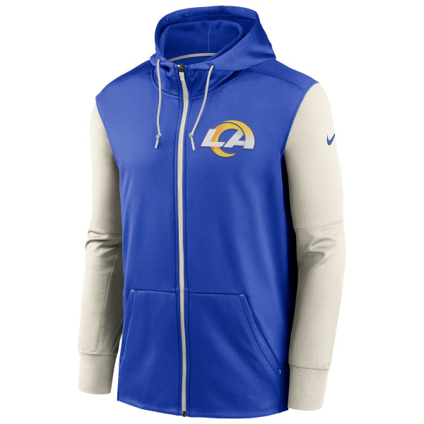 Los Angeles Rams Two-Tone Nike Therma NFL Full-Zip Hoodie