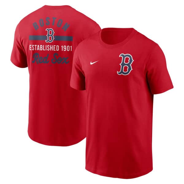 Boston Red Sox 2-Hit Nike Cotton T-Shirt Red