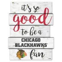 Chicago Blackhawks Birchwood NHL Holzschild