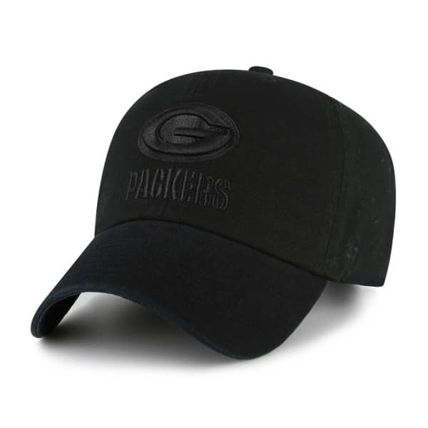 Green Bay Packers '47 Clean Up Black Logo Adjustable NHL Cap Black