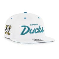 Anaheim Ducks Pop Script Crosstown '47 Captain Snapback NHL Cap Weiß