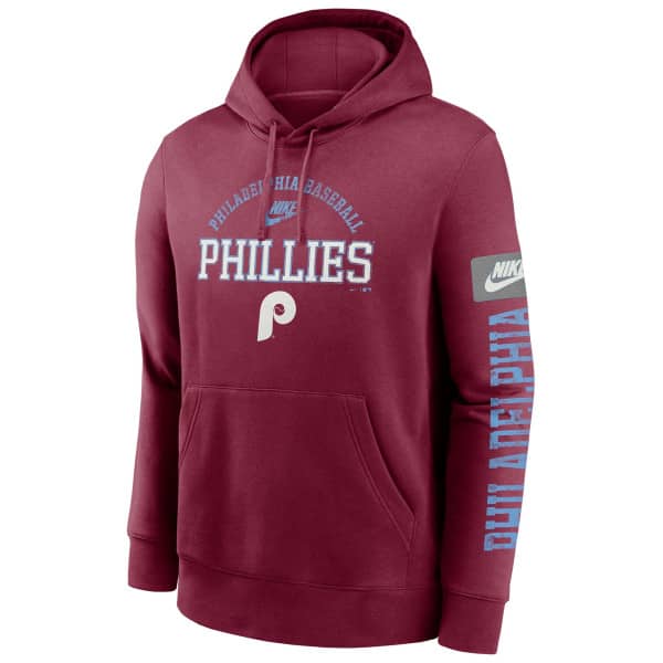 Philadelphia Phillies Nike Club Cooperstown Splitter MLB Hoodie Maroon