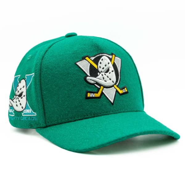 Anaheim Ducks Wool Mitchell & Ness Pro Pinch Strapback NHL Cap Green