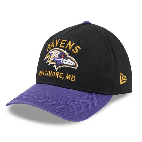 Baltimore Ravens 2025 NFL Draft 9TWENTY A-Frame Adjustable Cap Black