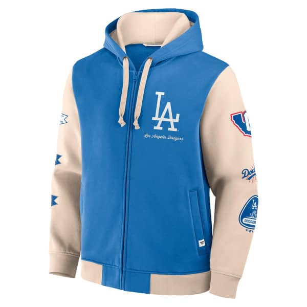 Los Angeles Dodgers Run It Down Retro MLB Full-Zip Hoodie