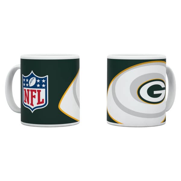 Green Bay Packers Shadow Logo & Shield NFL Mug (330 ml)