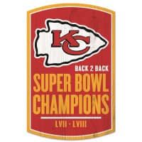 Kansas City Chiefs Super Bowl LVIII Champions NFL Wood Sign