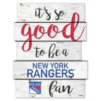 New York Rangers Birchwood NHL Holzschild