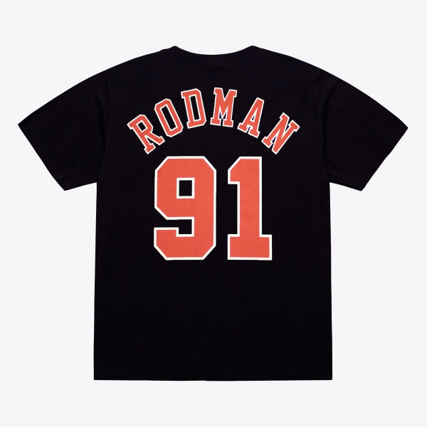 Dennis Rodman #91 Chicago Bulls Mitchell & Ness NBA T-Shirt Black