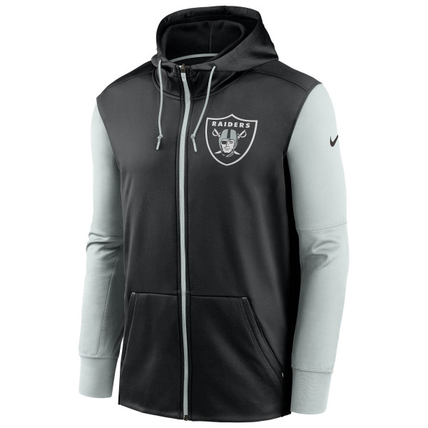 Las Vegas Raiders Two-Tone Nike Therma NFL Full-Zip Hoodie