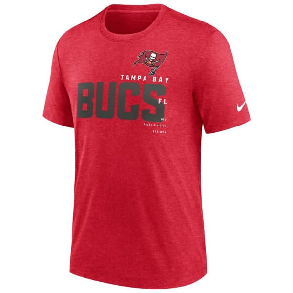 Tampa Bay Buccaneers Team Name Nike Tri-Blend NFL T-Shirt Red
