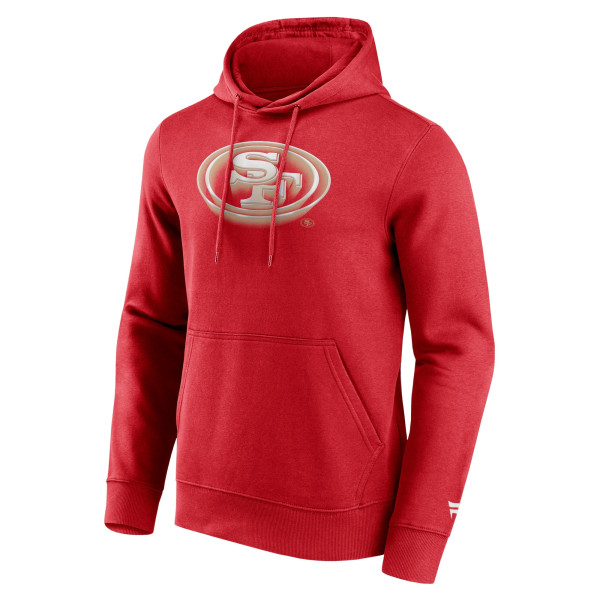 San Francisco 49ers Chrome Logo NFL Hoodie Red