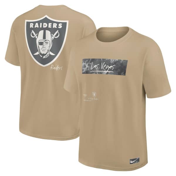 Las Vegas Raiders Nike Max 90 NFL T-Shirt Yukon Tan
