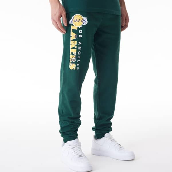 Los Angeles Lakers New Era Wordmark NBA Jogger Sweatpants Green