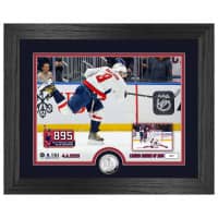 Alex Ovechkin 895 Goals Record Silver Coin Gerahmtes NHL Bild