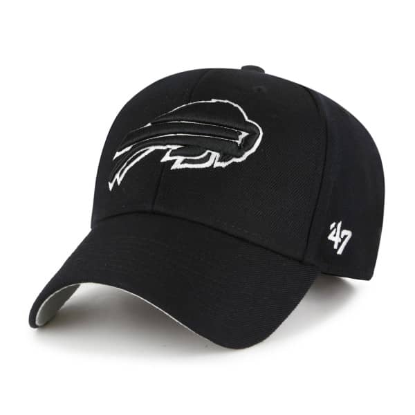 Buffalo Bills Black & White '47 MVP Adjustable NFL Cap Black