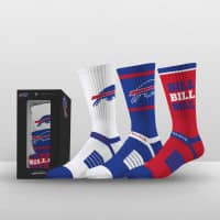 Buffalo Bills Strideline Premium NFL Crew Socks 3-Pack Box