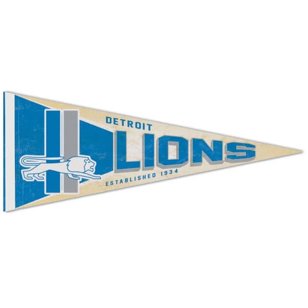 Detroit Lions Premium Throwback NFL Pennant