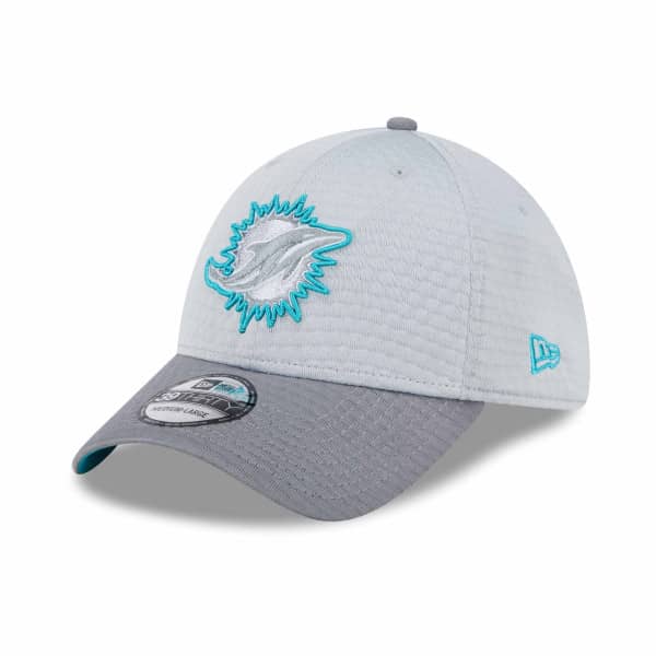 Miami Dolphins 2024 NFL Training Camp New Era 39THIRTY Flex Cap Gray